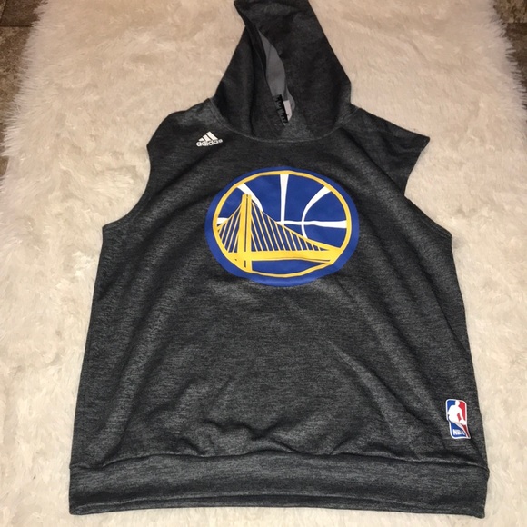 warriors sleeveless hoodie